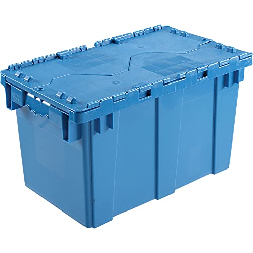 Distribution Container with Hinged Lid 22-3/8x13x13 Blue