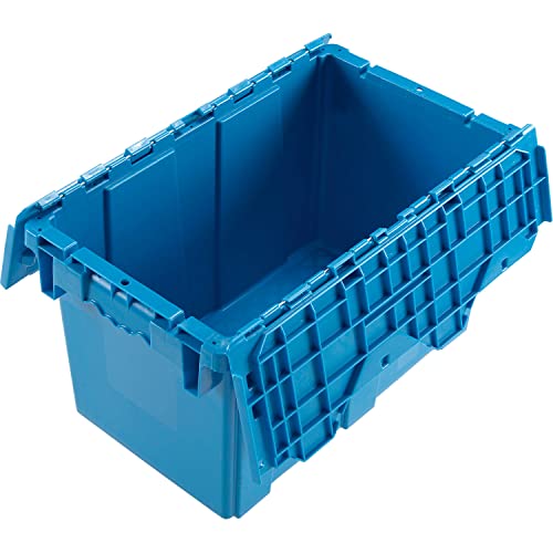 Distribution Container with Hinged Lid 22-3/8x13x13 Blue