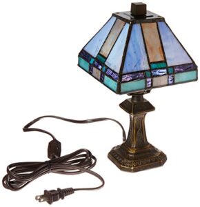 dale tiffany 8706 tiffany/mica one light accent table lamp from miniature collection in bronze/dark finish, 6.00 inches, antique brass