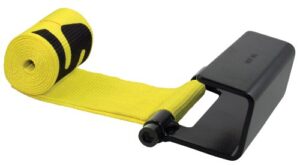 security chain company cc4605 5′ yellow 4″ tow strap with roll-off container hook assembly