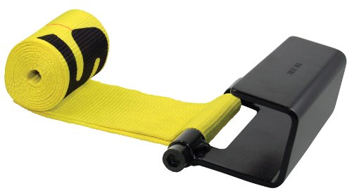 Security Chain Company CC4605 5' Yellow 4" Tow Strap with Roll-Off Container Hook Assembly