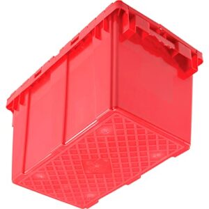 Distribution Container with Hinged Lid, 22-3/8x13x13, Red