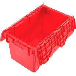 Distribution Container with Hinged Lid, 22-3/8x13x13, Red