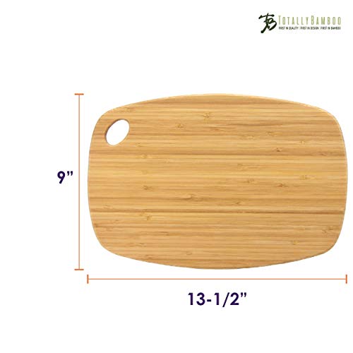 Totally Bamboo Jet Series Dishwasher Safe Bamboo Cutting Board, Medium, 13-1/2" x 9"