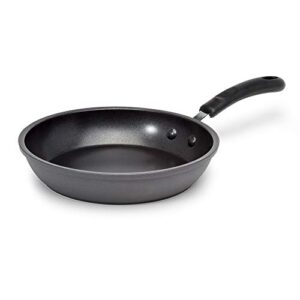 ecolution symphony reinforced ergonomic cool-touch silicone handles, dishwasher safe, nonstick, 8 inch, grey