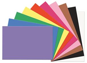 prang (formerly sunworks) construction paper, 10 assorted colors, 12″ x 18″, 100 sheets