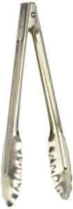 winco coiled spring heavyweight stainless steel utility tong, 9-inch