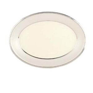 lenox ivory frost platinum banded ivory china 13-inch oval platter