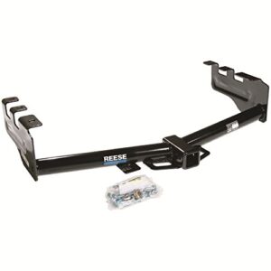 reese 44564 class iii-iv custom-fit hitch with 2″ square receiver opening, includes hitch plug cover , black
