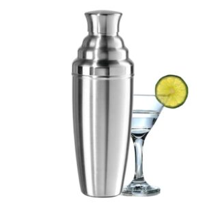 oggi jumbo cocktail shaker 60 oz – stainless steel construction, built in strainer – ideal large cocktail shaker for parties, mixes 12 martinis