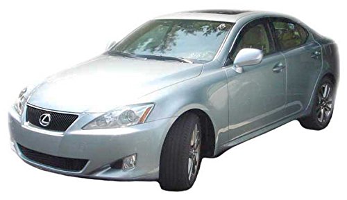 Auto Ventshade [AVS] Low Profile Ventvisor / Rain Guards | Smoke Color w/ Chrome Trim, 4 pc | 794008 | Fits 2006 - 2013 Lexus IS250/IS350