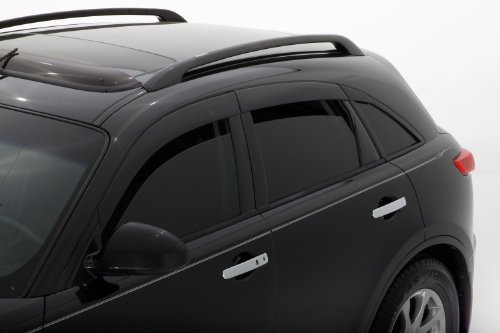 Auto Ventshade [AVS] Low Profile Ventvisor / Rain Guards | Smoke Color, 6 pc | 896001 | Fits 2003 - 2008 Infiniti FX35