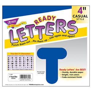 TREND enterprises, Inc. Royal Blue 4" Casual Uppercase Ready Letters