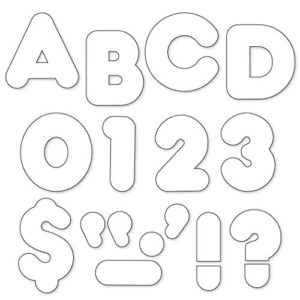 trend enterprises, inc. white 2″ casual uppercase ready letters