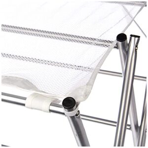 Household Essentials 5127 Collapsible Expandable Metal Clothes Drying Rack - Dry Wet Laundry Indoors - Satin Silver