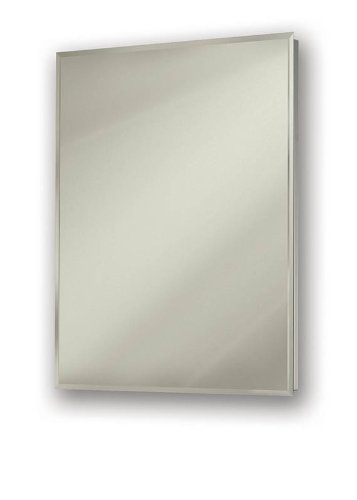 Jensen 530924 Simplicity Frameless Medicine Cabinet, Single Door, Recessed Mount, 24-Inch by 30-Inch