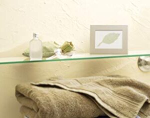 Moen DN6890BN Sage Glass Bathroom Vanity Shelf, Brushed Nickel