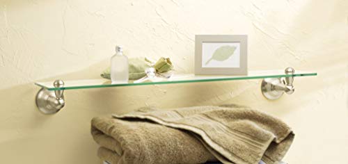 Moen DN6890BN Sage Glass Bathroom Vanity Shelf, Brushed Nickel