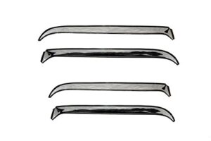 auto ventshade [avs] ventshade / rain guards | stainless steel finish, 2 pc | 12059 | fits most 1973 – 1991 gm full size trucks and suv’s