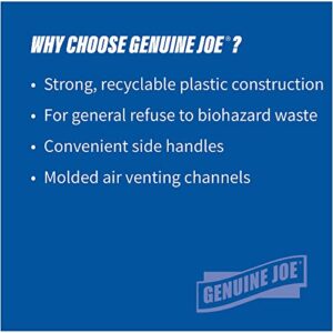 Genuine Joe Heavy-Duty Trash Container, 32 Gal