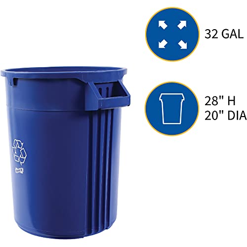 Genuine Joe Heavy-Duty Trash Container, 32 Gal