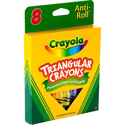 Crayola Toddler Crayons, Travel Art Supplies, Antiroll, Triangle Grip, Gifts for Boys & Girls, Ages 3, 4, 5, 6