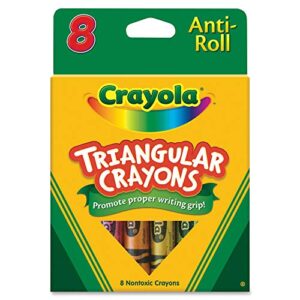 Crayola Toddler Crayons, Travel Art Supplies, Antiroll, Triangle Grip, Gifts for Boys & Girls, Ages 3, 4, 5, 6