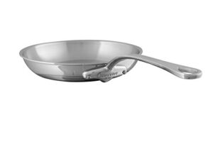 mauviel m’cook 5-ply polished stainless steel frying pan with cast stainless steel handle, 11.8-in, made in france