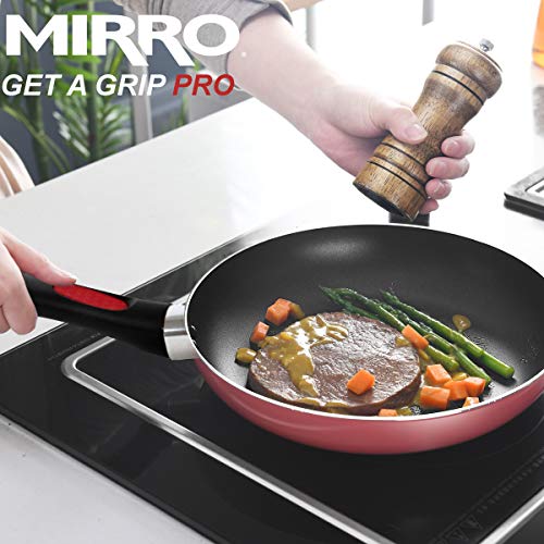 Mirro A79605 Get A Grip Aluminum Nonstick Fry Pan Cookware , 10-Inch, Red