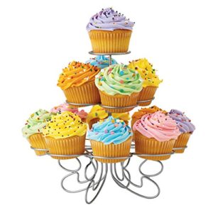 wilton cupcakes ‘n more small cupcake stand – metal dessert stand