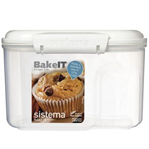 Sistema Bake It Food Storage for Baking Ingredients, Powdered Sugar Container 6.6 Cups