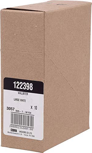 Hillman 122398 Large Wall Biter Picture Hangers White Finish 60lbs Package of 3