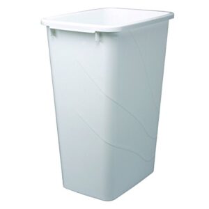 knape & vogt qt50pb-w replacement trash can, 21.56-inch by 15.55-inch by 11.13-inch,white