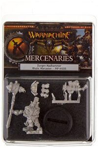 privateer press – warmachine – mercenary: durgen madhammer model kit