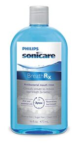 breathrx anti-bacterial mouth rinse, 16 ounce bottle