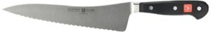 wusthof classic offset deli knife, 8-inch, black, stainless steel