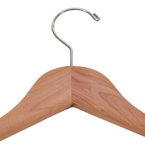 CedarFresh 26340 Red Cedar Wood Clothes Hangers | Locking Trouser Bar and Swivel Hook | Set of 4