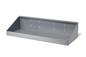 triton products 56186 lochook 18-inch width by 6-1/2-inch deep epoxy powder coated shelf for locboard, gray