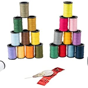 SINGER 00264 Polyester Hand Sewing Thread, Assorted Colors, 24 Mini-Spools