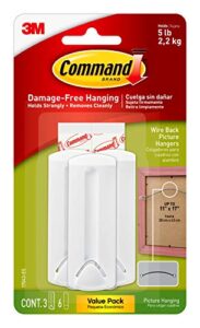 command 17043 universal picture hanger, large, white, 3 count
