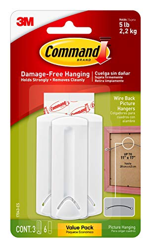 Command 17043 Universal Picture Hanger, Large, White, 3 Count