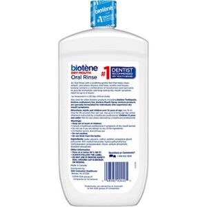 Biotene Oral Rinse Mouthwash for Dry Mouth, Breath Freshener and Dry Mouth Treatment, Fresh Mint - 33.8 fl oz