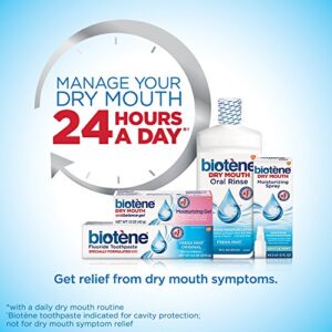 Biotene Oral Rinse Mouthwash for Dry Mouth, Breath Freshener and Dry Mouth Treatment, Fresh Mint - 33.8 fl oz