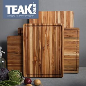 TeakHaus Edge Grain Carving Board w/Hand Grip (Rectangle) | 20" x 15" x 1.5"