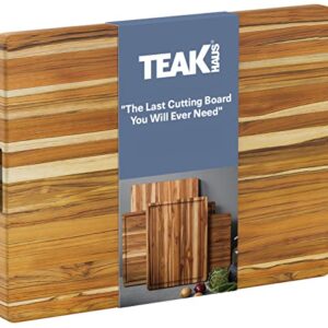 TeakHaus Edge Grain Carving Board w/Hand Grip (Rectangle) | 20" x 15" x 1.5"