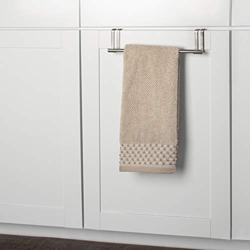 Spectrum Diversified Door Bar No-Installation Kitchen, Cabinet Rack With Padded Brackets, Bathroom Towel Stand, Brushed Nickel