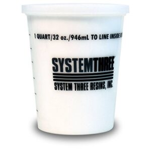system three 3105s16 white silica thickener, 1 quart tub