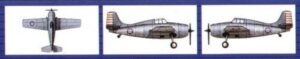 trumpeter 1/700 f4f4 wildcat aircraft set for uss hornet (18-box)