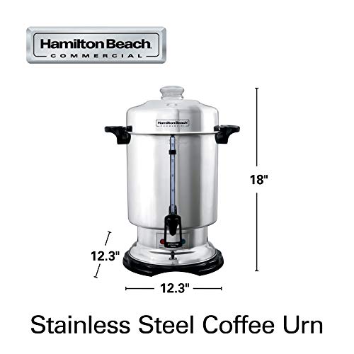 Hamilton Beach Commercial Stainless Steel Coffee Urn, 60 Cup Capacity D50065