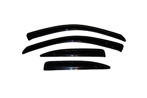 Auto Ventshade [AVS] Ventvisor / Rain Guards | Outside Mount, Smoke Color, 4 pc | 94851 | Fits 1999 - 2005 Volkswagen Jetta Sedan